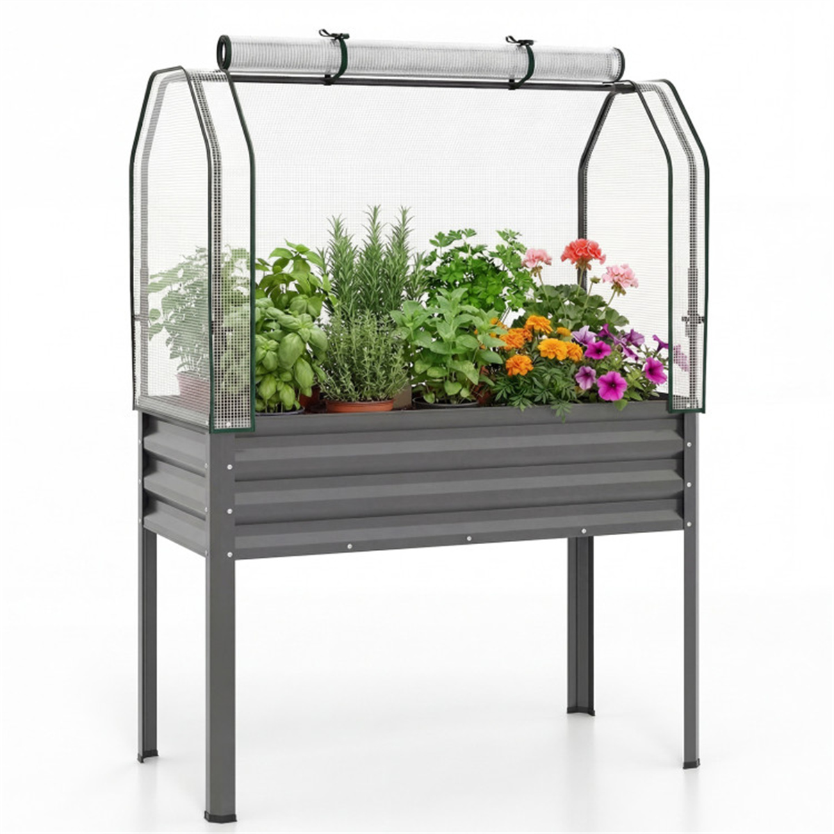 Raised Bed Planter Box - 3'ü 1 Arada Metal Yükseltilmiş Bahçe