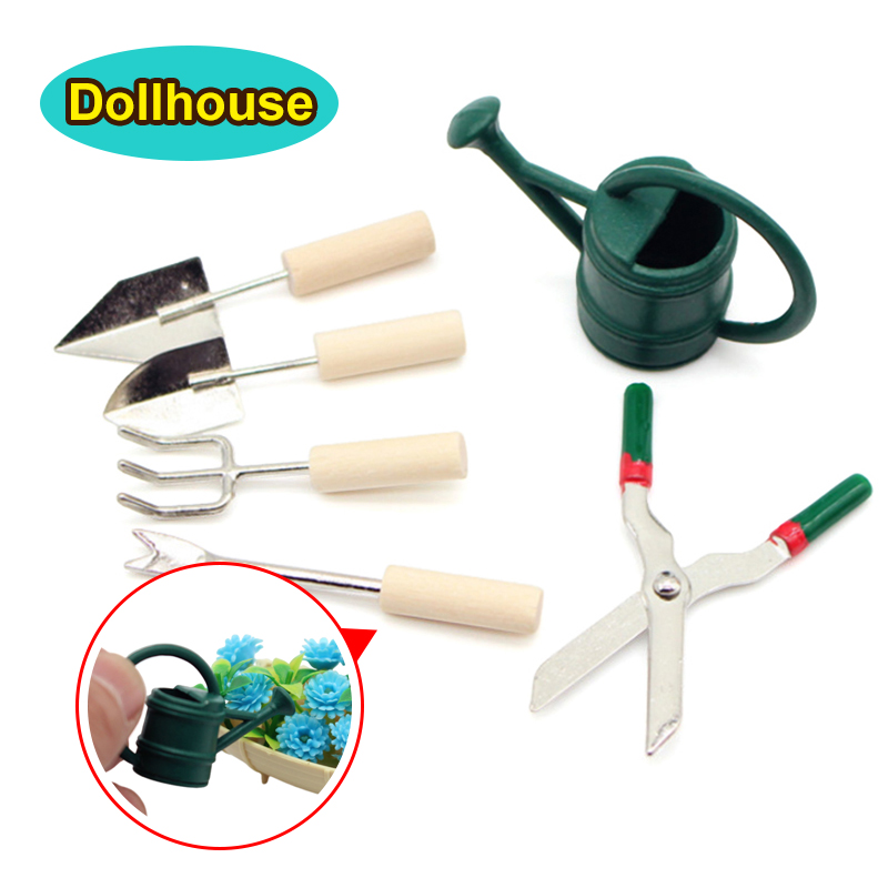 Gardening Tools Of - 1/12 Dollhouse Simülasyon sulama kovası Kürek