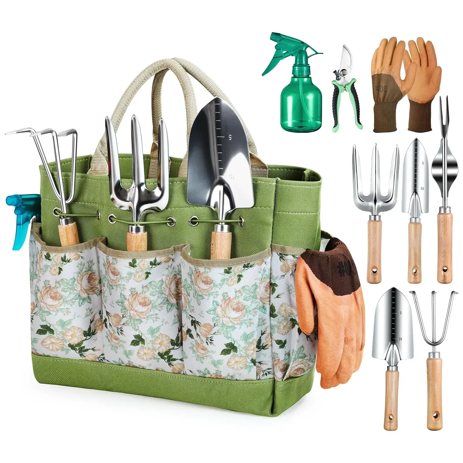 Gardening Tools Gloves - Bahçe Aletleri 9 Parça Ağır Bahçe