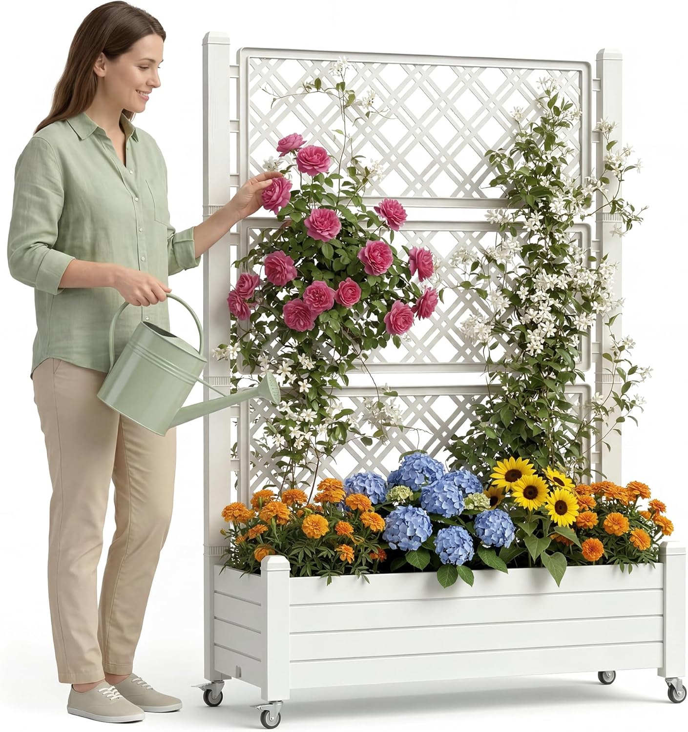 Raised Bed Planter Box - Yükseltilmiş Bahçe Yatağı için Çardak, Hareketlilik