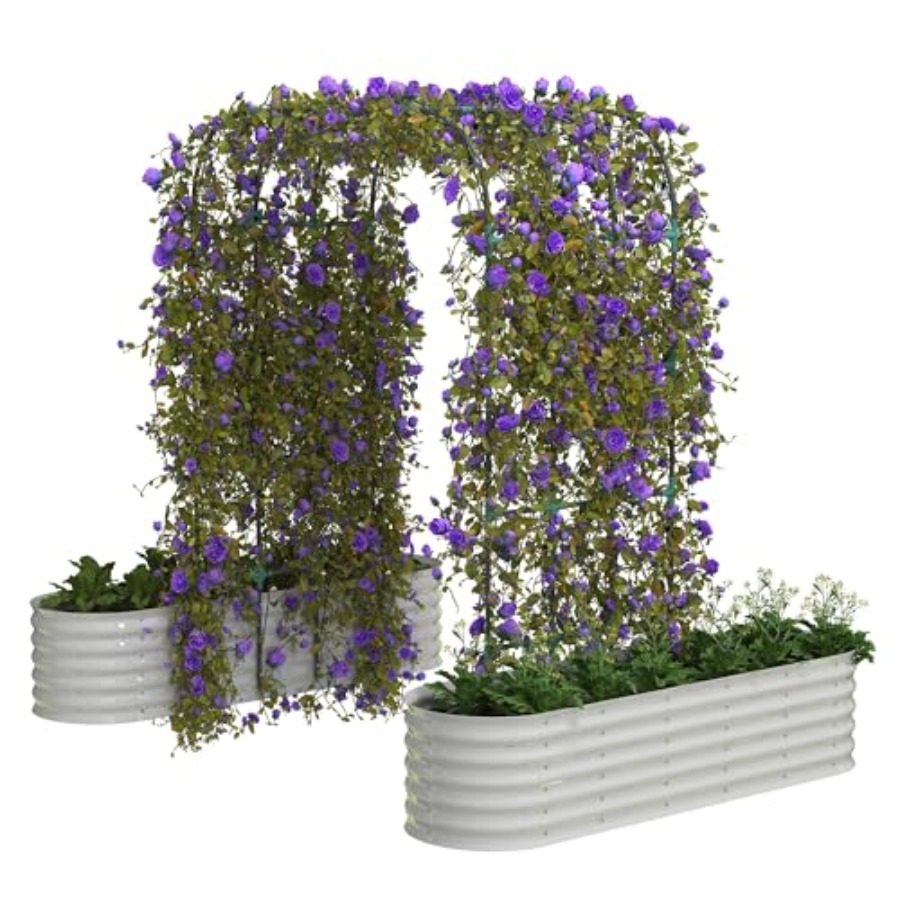 Raised Bed Planter Box - 96 cm Yüksekliğinde Galvanizli Yükseltilmiş Bahçe