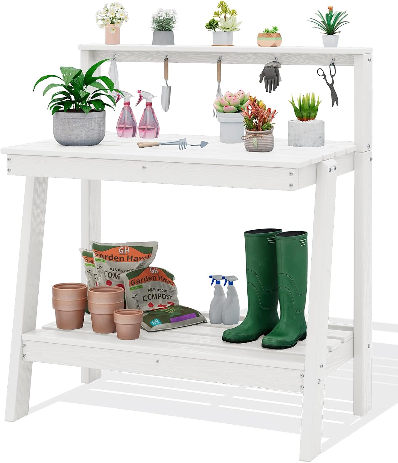 Gardening Tools Heavy Duty - Dış Mekan Saksı Sehpası, Depolama Alanlı