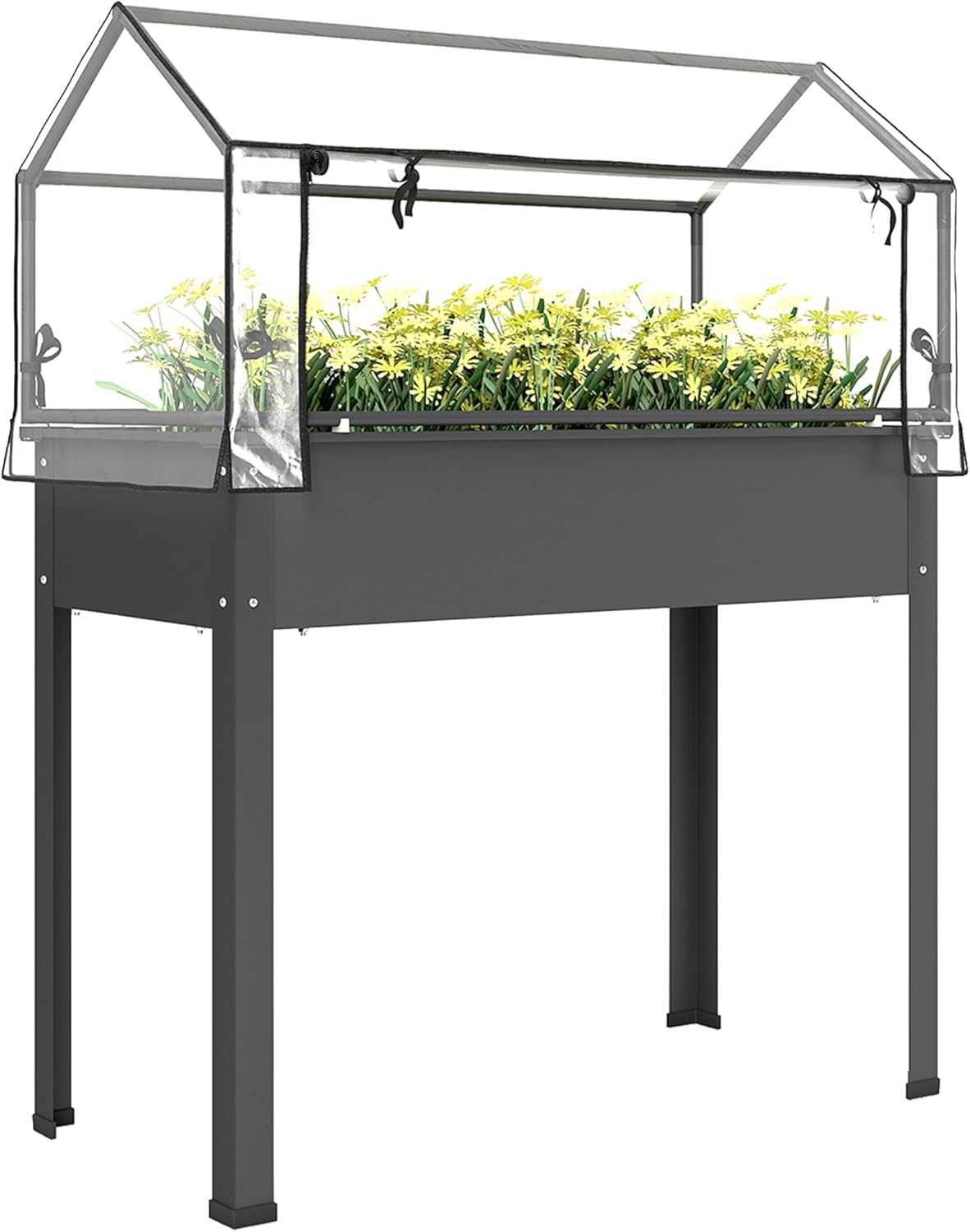 Raised Bed Planter Box - Sera Örtülü Yükseltilmiş Bahçe Yatağı, Bacaklı