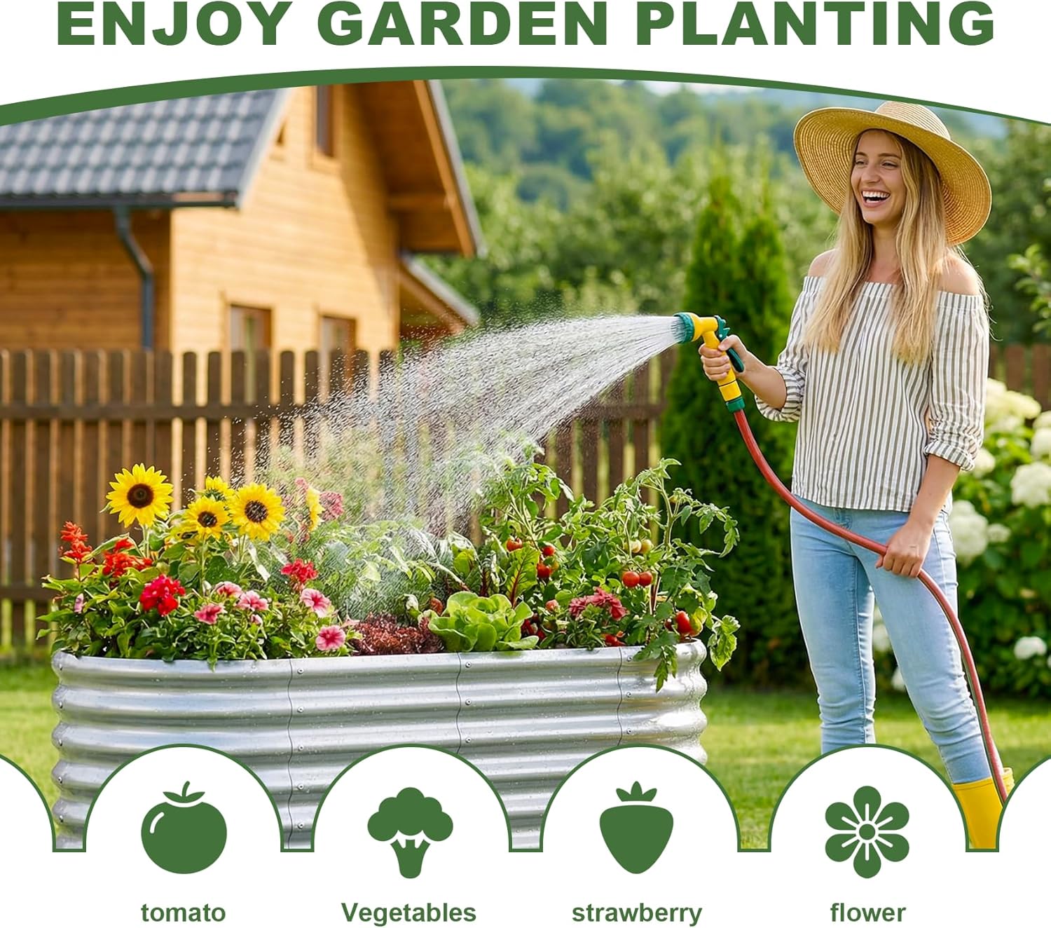 2'li Paket 4×2×2ft Galvanizli  - Raised Bed Planter Box incelemesi ve fiyatı