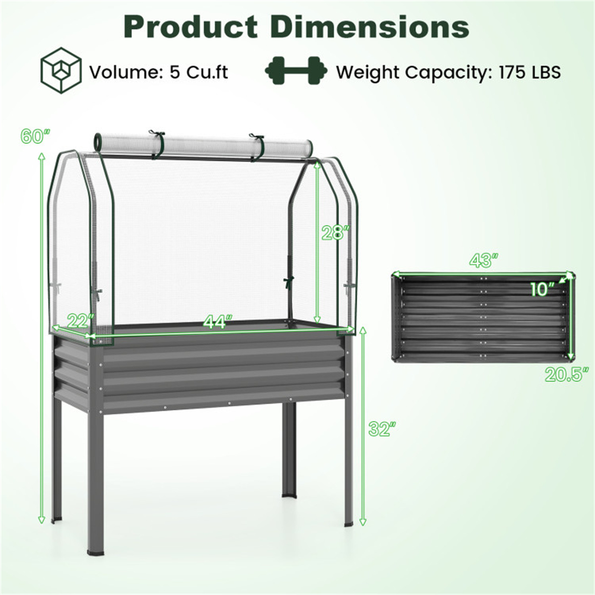 3'ü 1 Arada Metal Yükseltilmiş - Raised Bed Planter Box incelemesi ve fiyatı