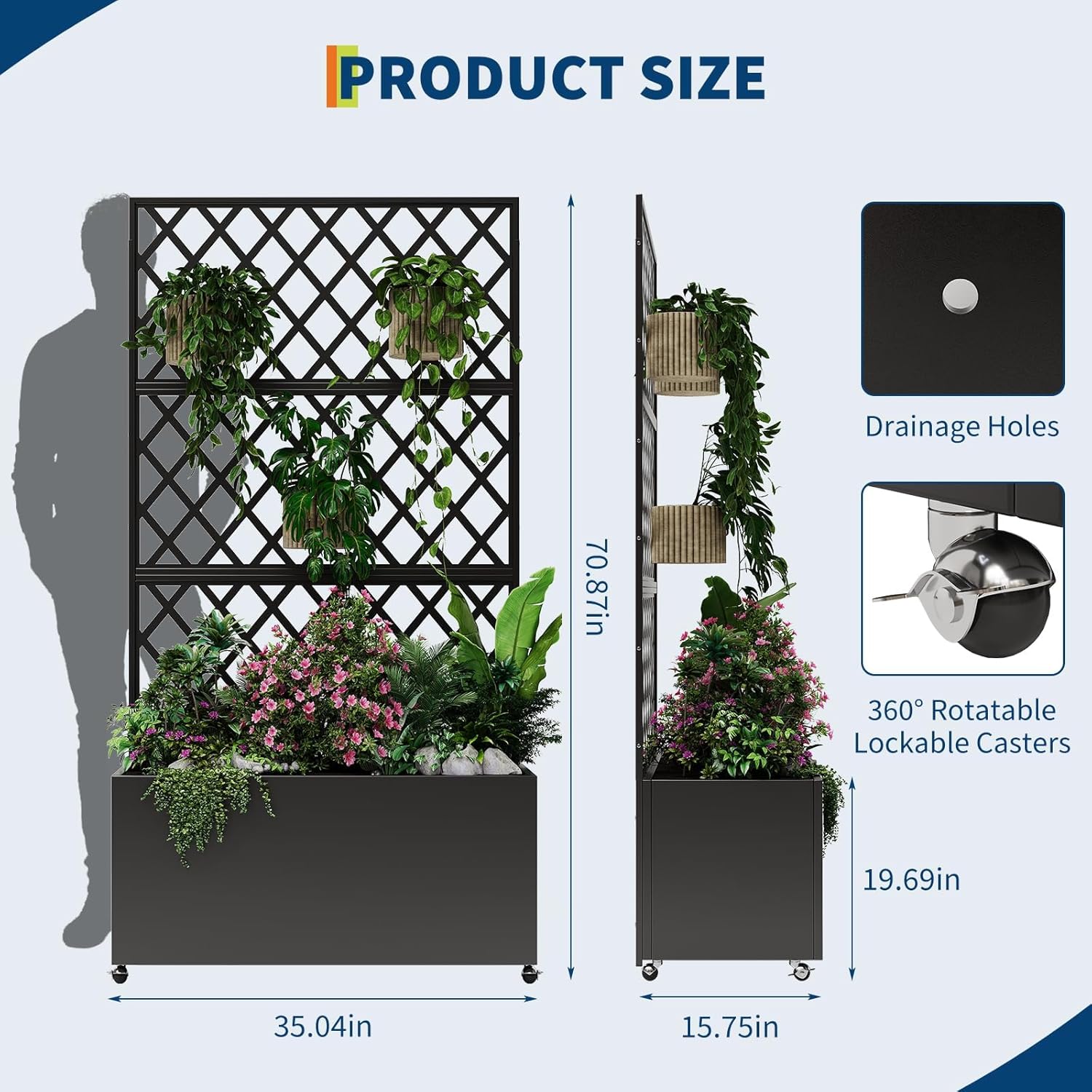 Galvanizli Çelikten Yapılmış,  - Raised Bed Planter Box incelemesi ve fiyatı