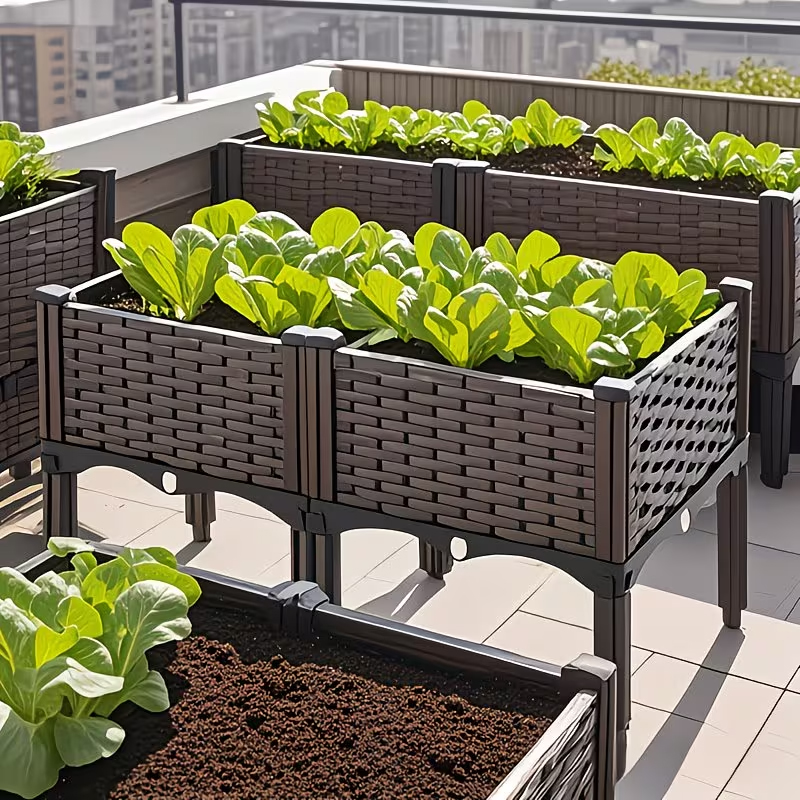 Yüksek Ayaklı Rattan Görünümlü - Raised Bed Planter Box incelemesi ve fiyatı