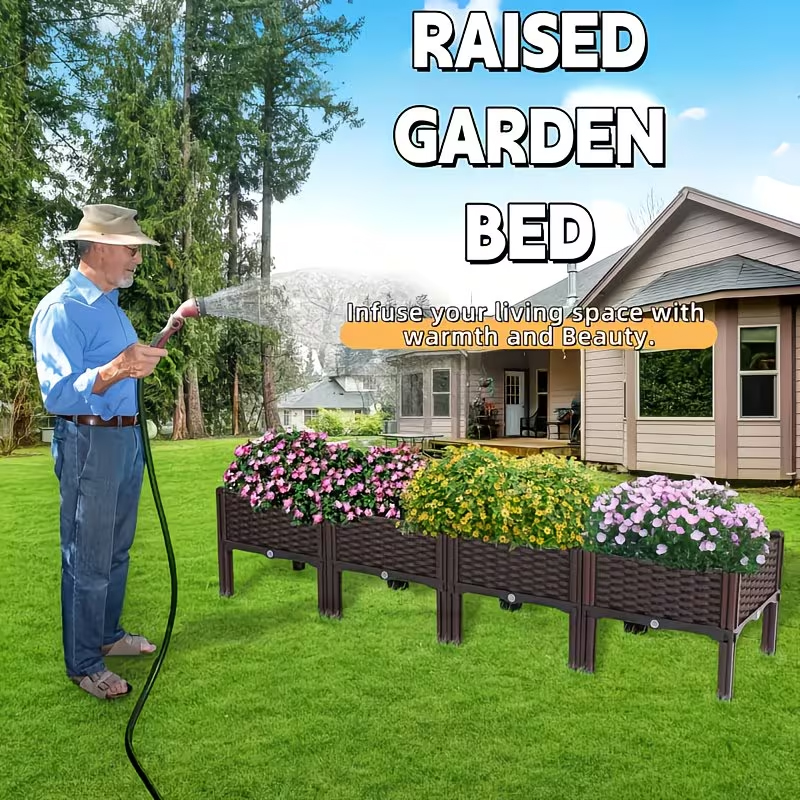 Yüksek Ayaklı Rattan Görünümlü - Raised Bed Planter Box incelemesi ve fiyatı
