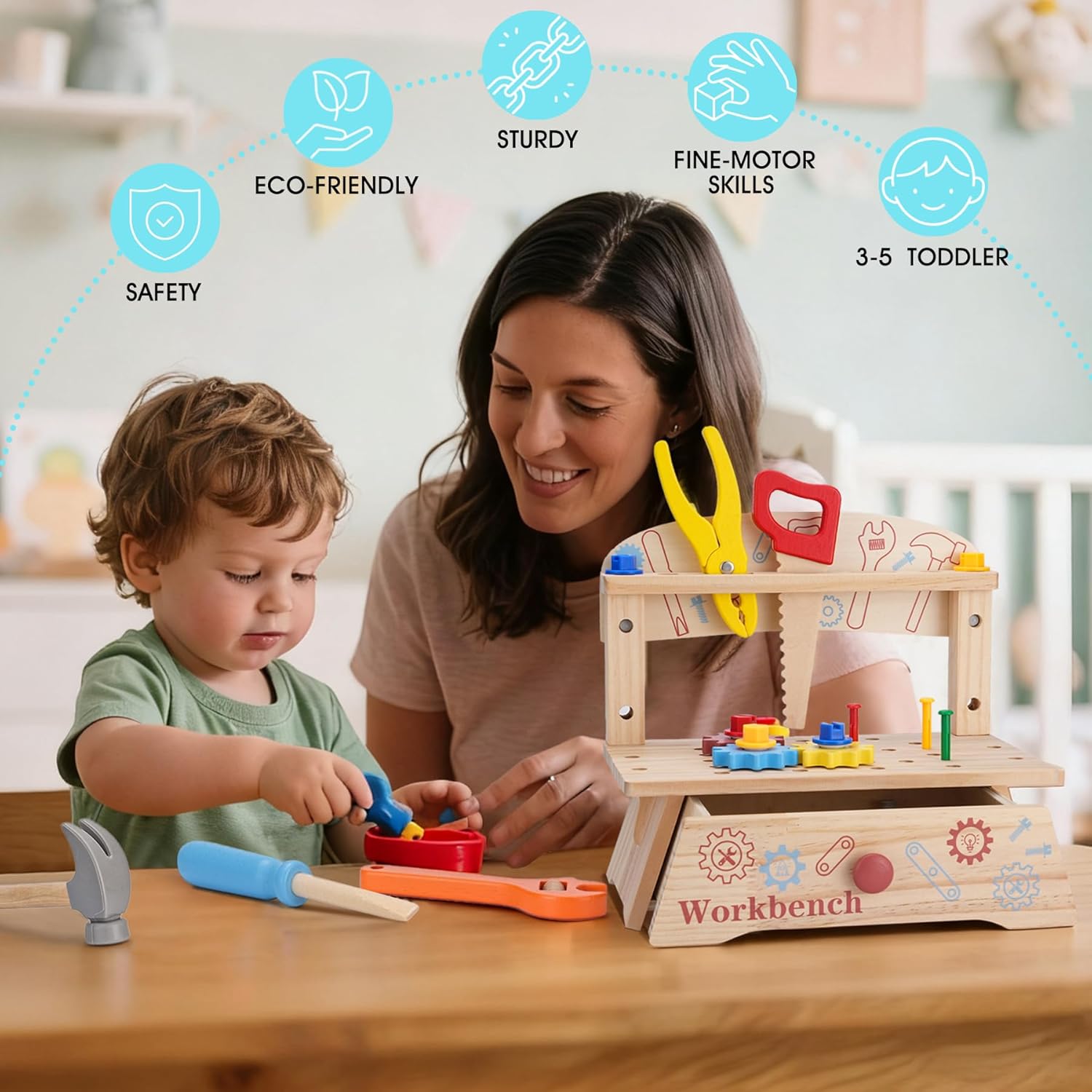 Çocuklar için Ahşap Alet Tezga - Gardening Tools Kids incelemesi ve fiyatı