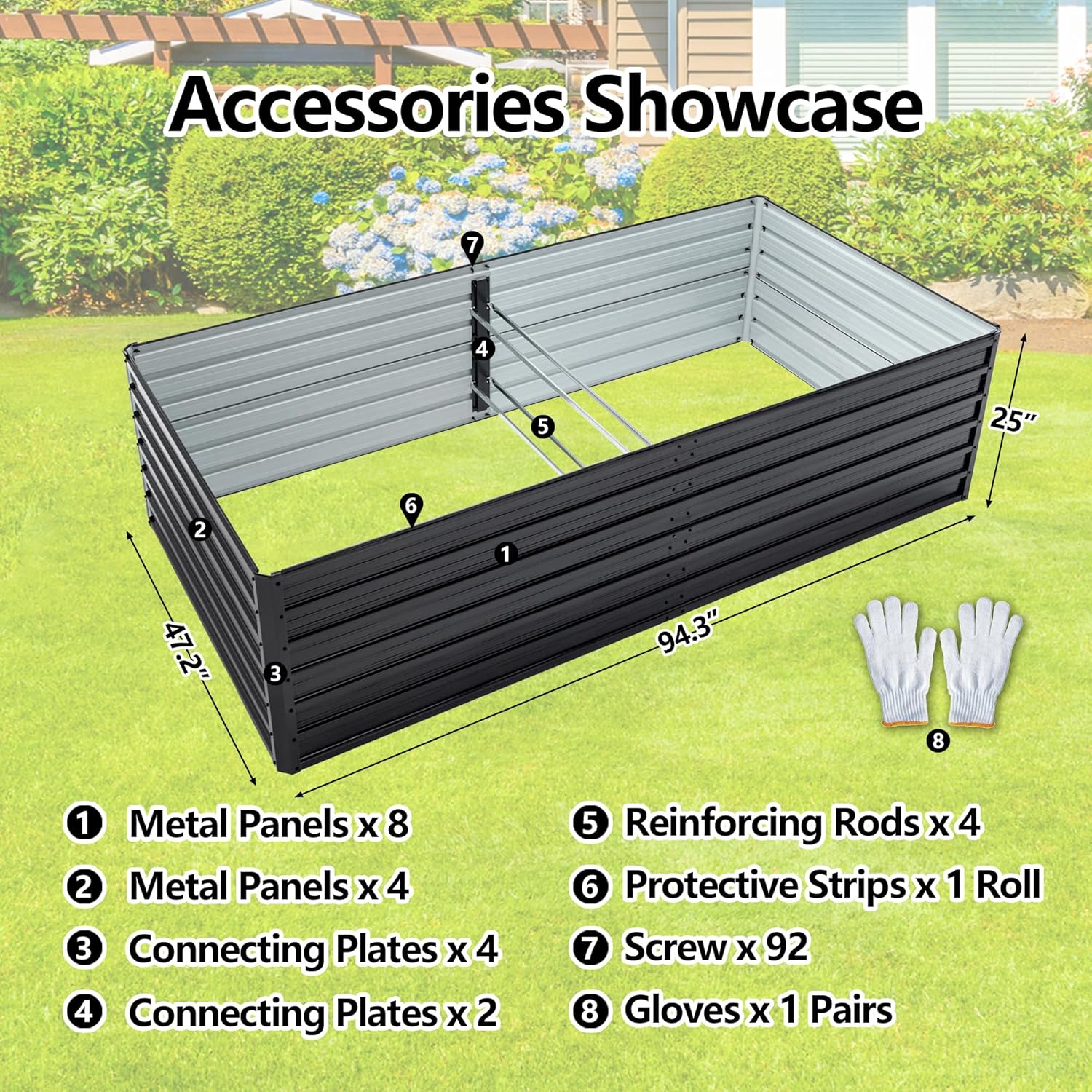 Galvanizli Yükseltilmiş Bahçe  - Raised Bed Planter Box incelemesi ve fiyatı