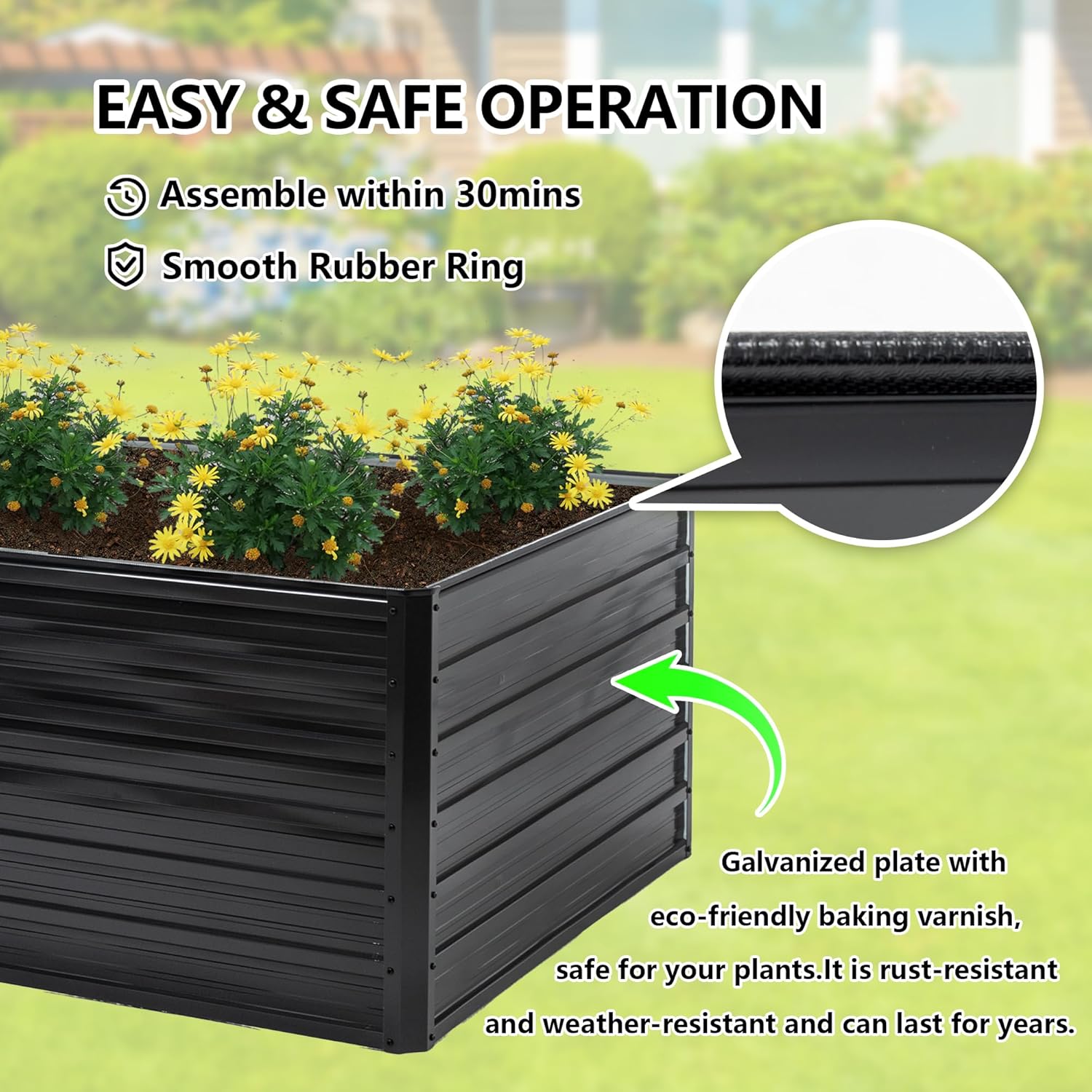 Galvanizli Yükseltilmiş Bahçe  - Raised Bed Planter Box incelemesi ve fiyatı