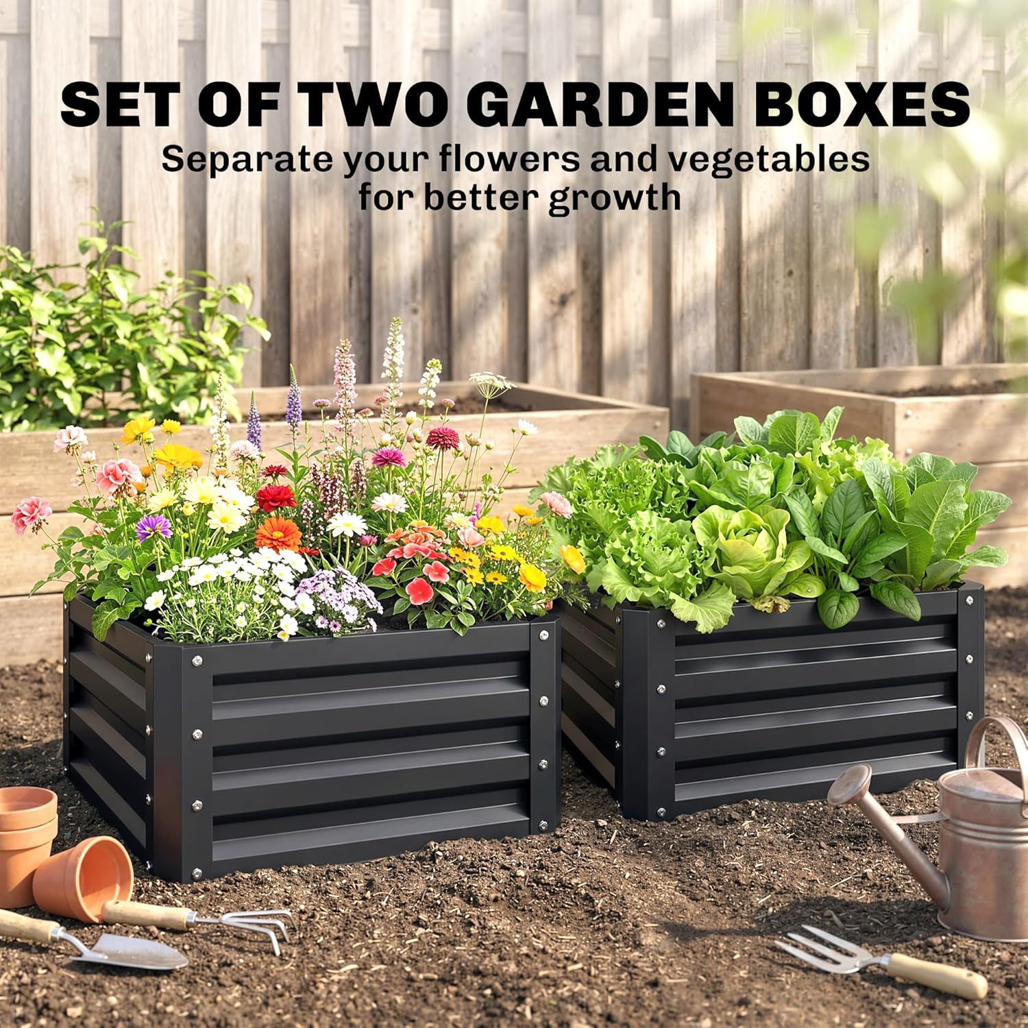 2 Parçalı Galvanizli Yükseltil - Raised Bed Planter Box incelemesi ve fiyatı