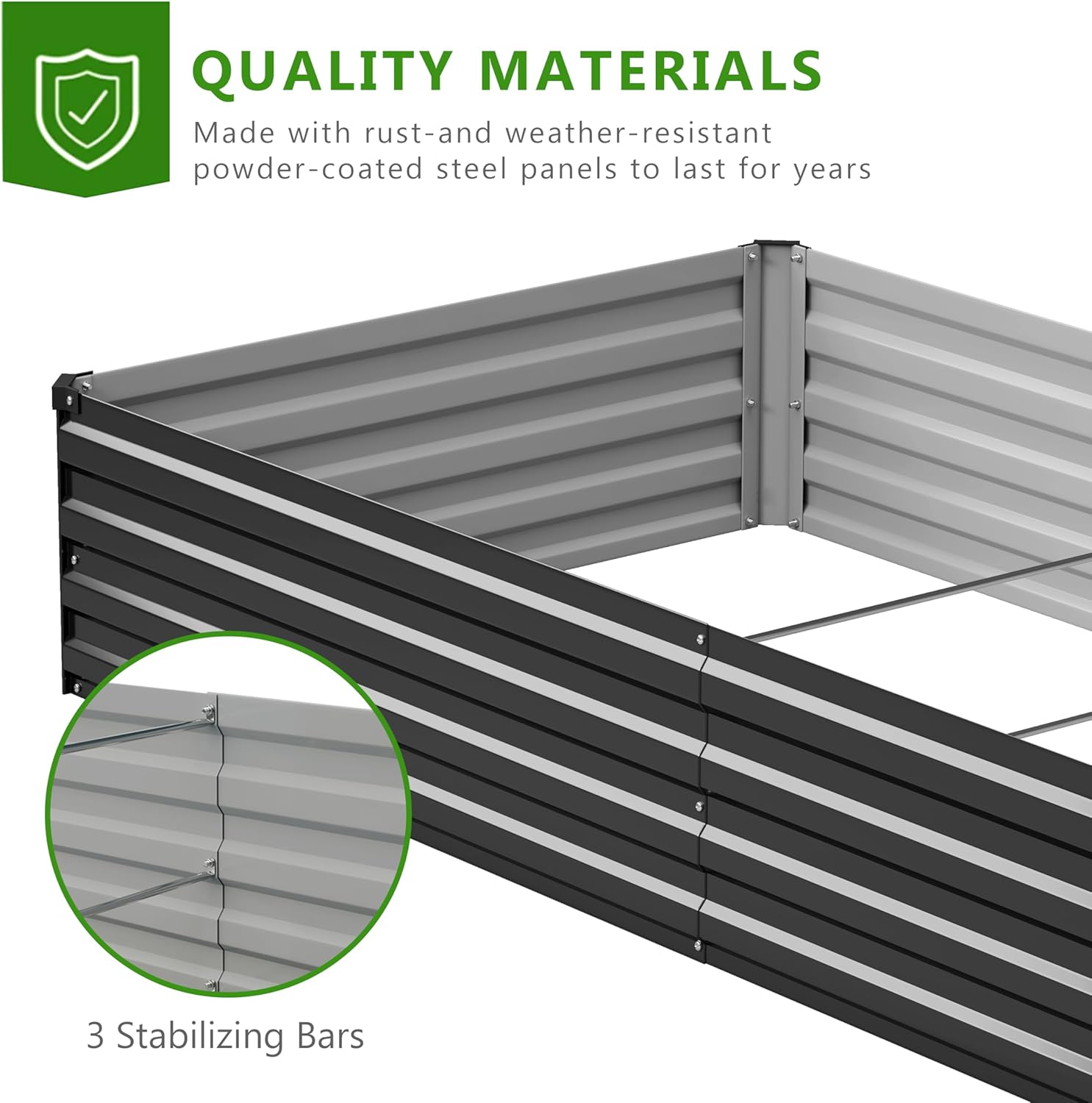 2 ADET 10x3x1ft Galvanizli Yük - Raised Bed Planter Box incelemesi ve fiyatı