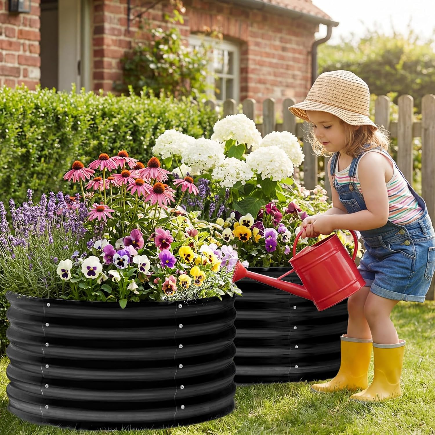 2'li Paket 2x2x1.5ft Yuvarlak  - Raised Bed Planter Box incelemesi ve fiyatı