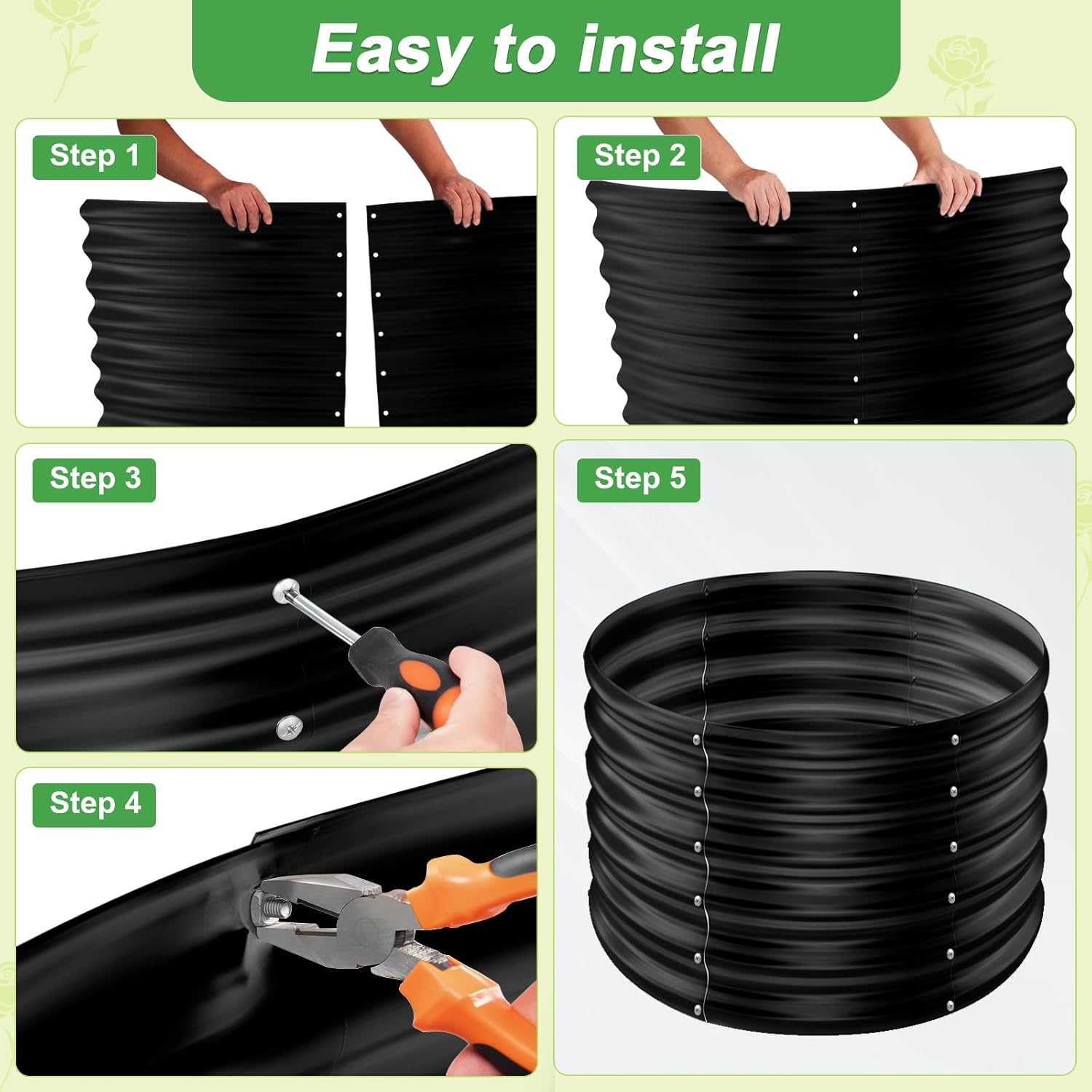 2'li Paket 2x2x1.5ft Yuvarlak  - Raised Bed Planter Box incelemesi ve fiyatı