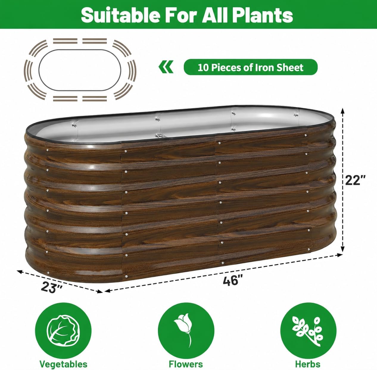 Galvanizli Çelik Yükseltilmiş  - Raised Bed Planter Box incelemesi ve fiyatı