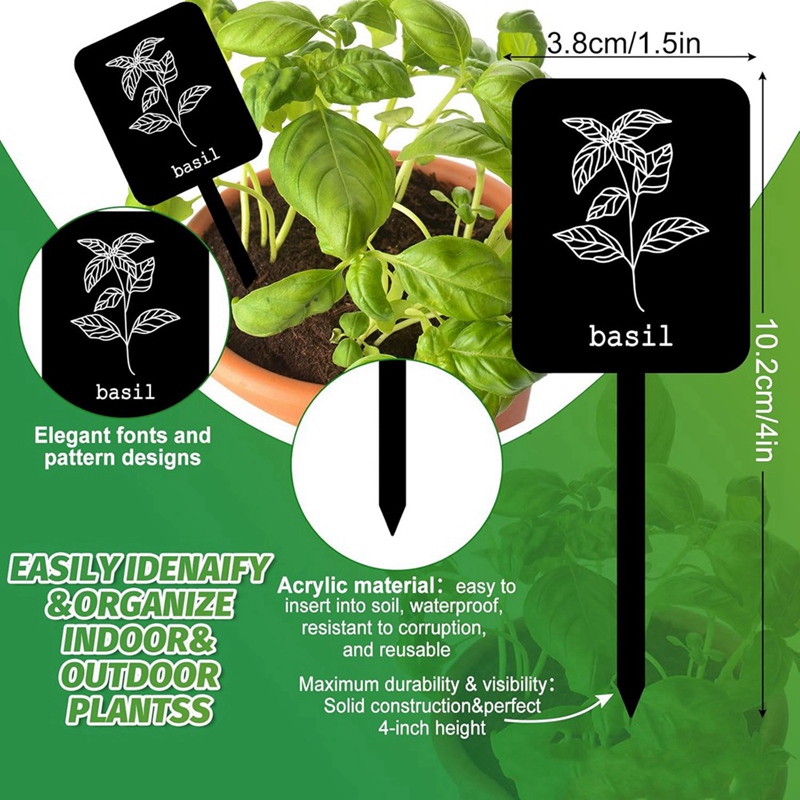 24 Adet Akrilik Bitki Etiketle - Gardening Tools Names incelemesi ve fiyatı