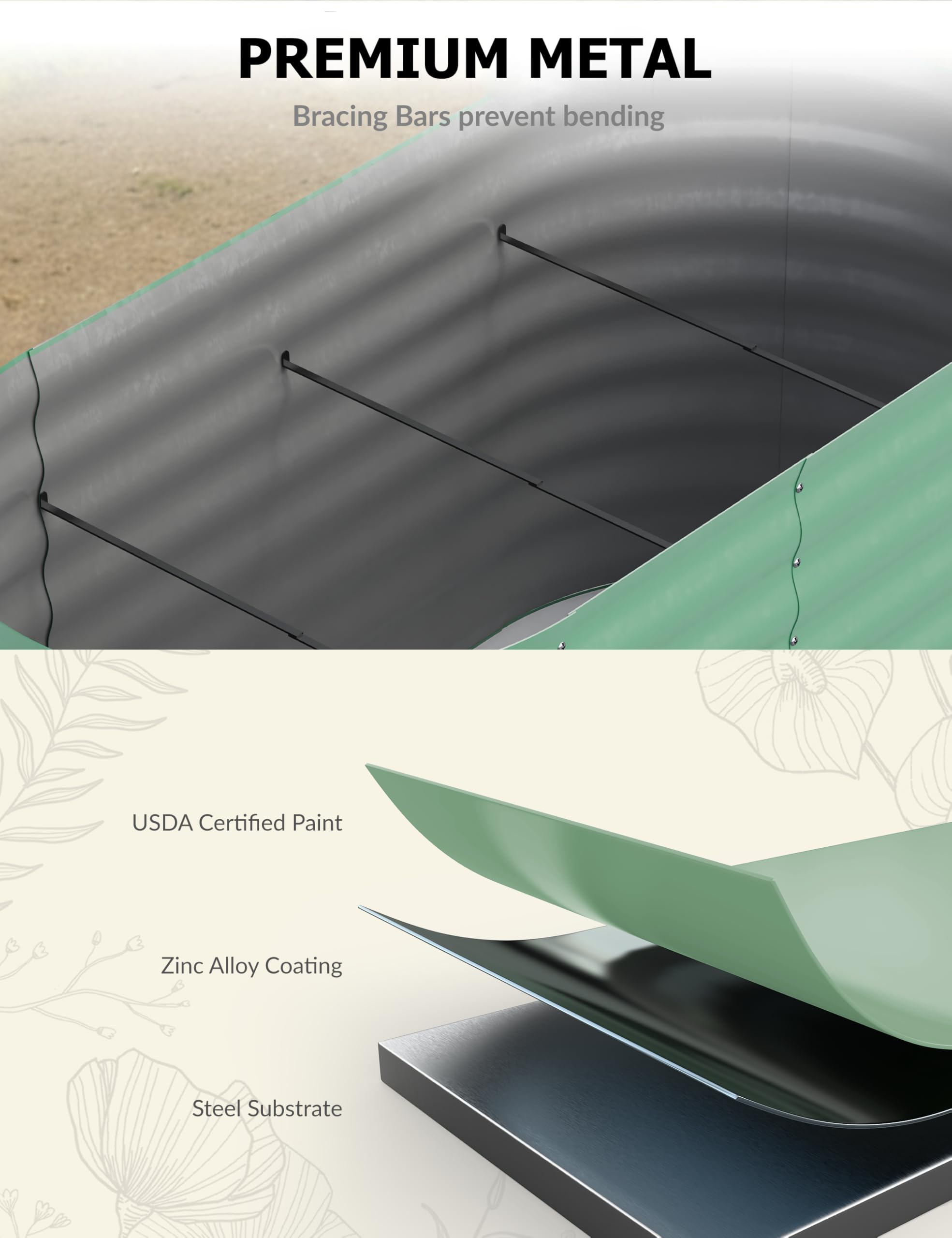 8x4x1,5 ft Galvanizli Yükselti - Raised Bed Planter Box incelemesi ve fiyatı