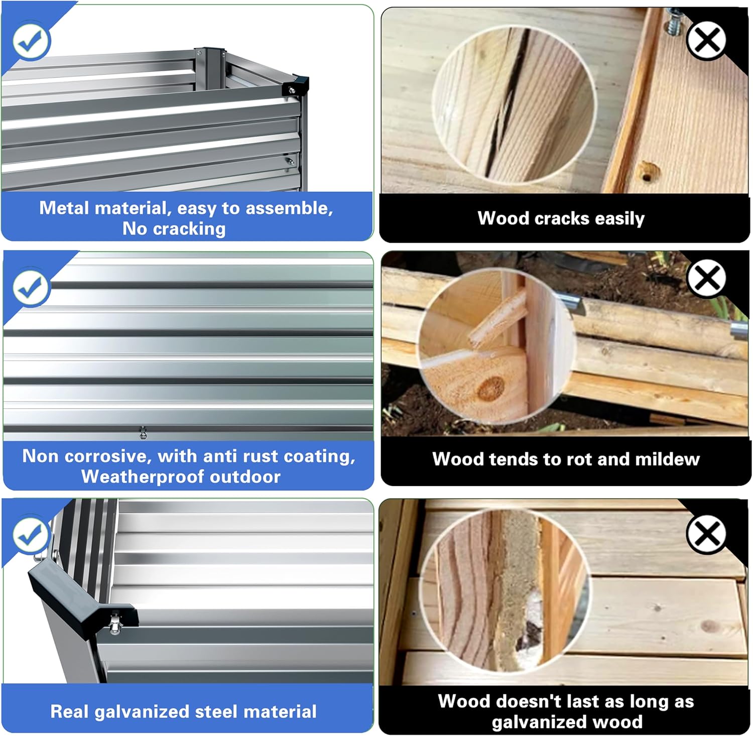2 adet galvanizli ayaklı yükse - Raised Bed Planter Box incelemesi ve fiyatı